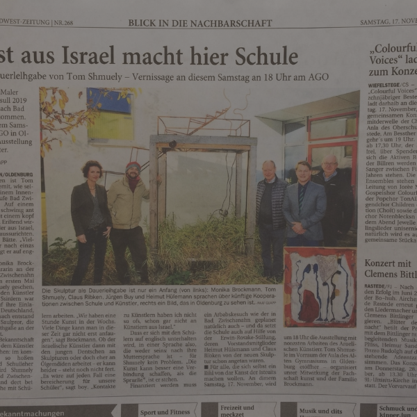 יצירת והצבת פסל סביבתי באולדנבורג בגרמניה