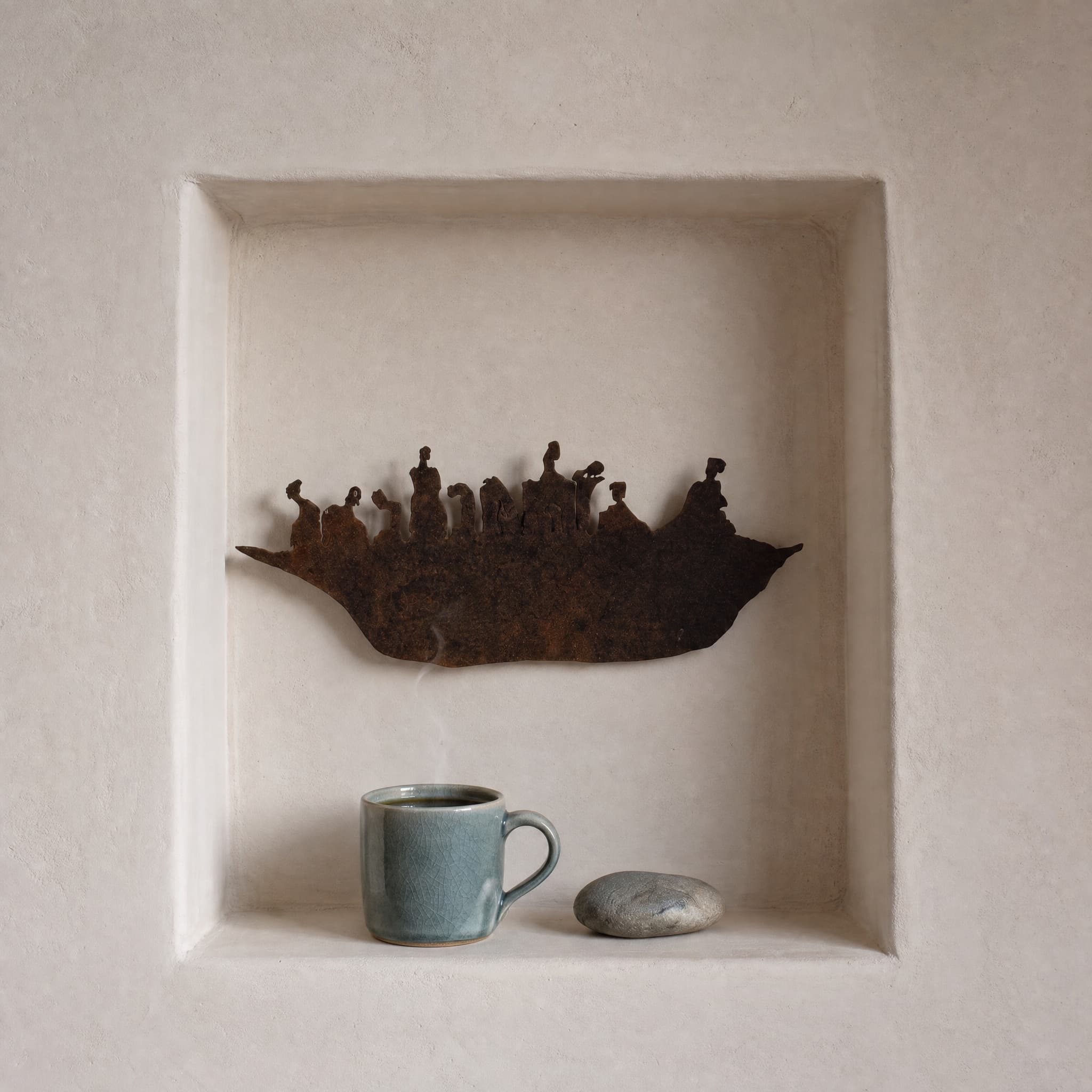 Ships - Noah's Ark | Iron Wall Sculpture, Rust Finish