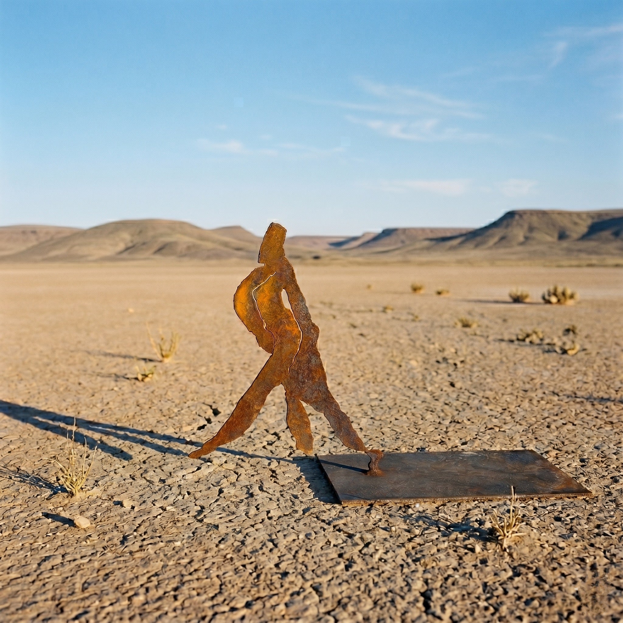 A path the eagle has not known | Sculpture - rusted iron